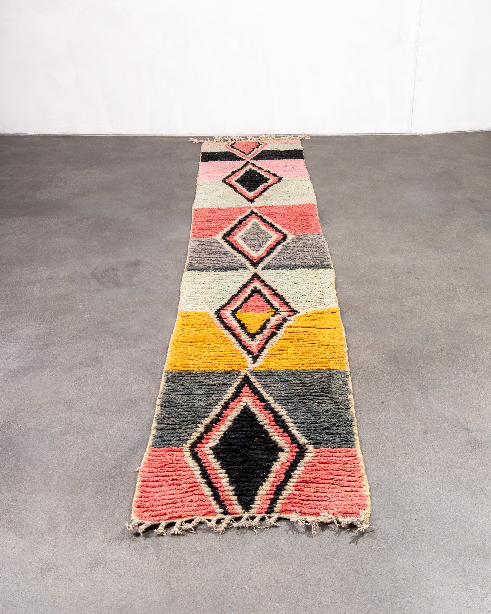 Modern designer handcrafted Berber rug from morocco Boujed with beautiful colors and patterns
